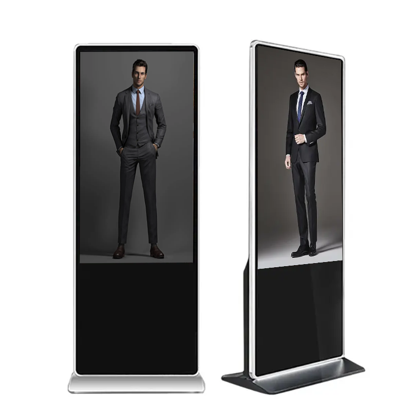 55 Indoor Lcd Signage Totem Floor Stand Touch Screen Interactive Kiosk Digital Advertising Display Board For Restaurant