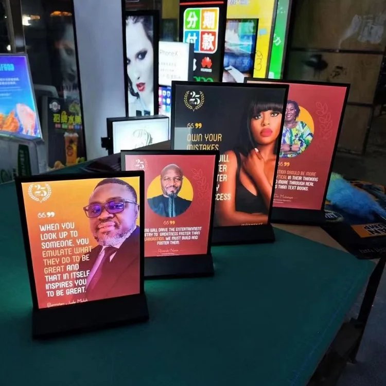 Customized A1 A2 A3 A4 Restaurant Menu Sign Board Led Advertisement Light Box Poster Frame Display Poster