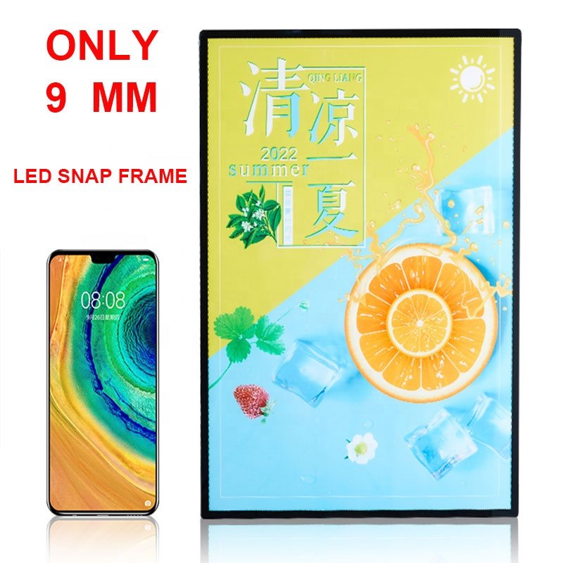 2023 Slim Led Panel Light Potlight Store Decoration Light Box Led Milk Tea Menu Board