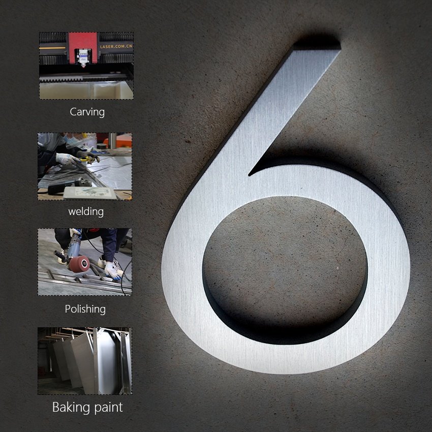 Hot sale logo advertising 3d stainless steel letters wall logo design parking sign board tin sign printing bottle cap sign