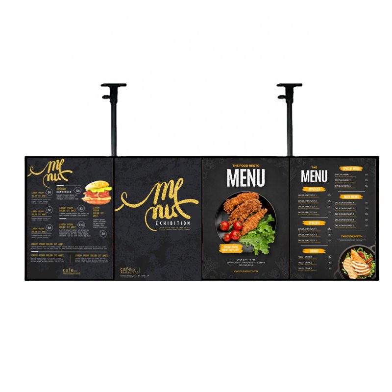 43inch 700nits Wall Hanging LCD Display Digital Menu Board Advertising Display Poster Screen for Restaurant cafe