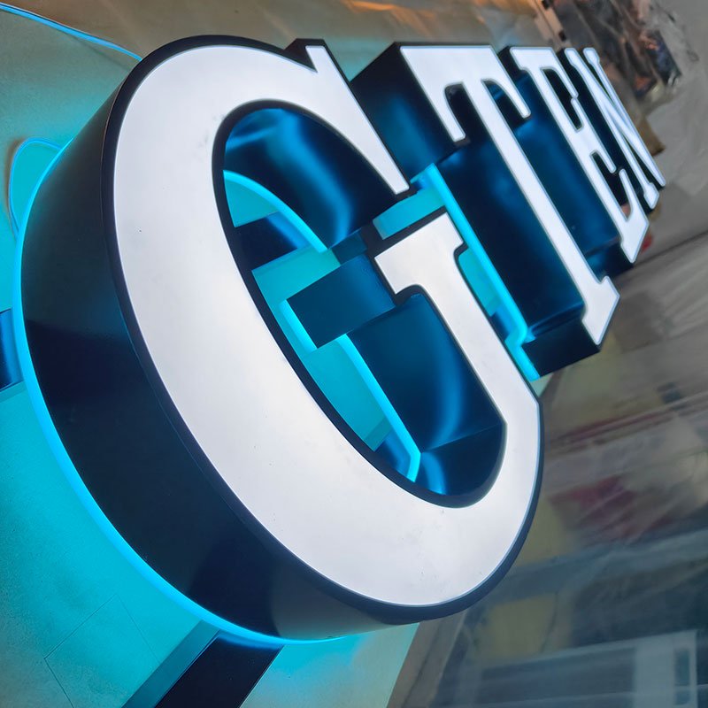 Supermarket Light Up 3D Led Backlit Advertising Rooftop Sign Outdoor Hotel Signage Signboard Hotel Led Sign Board