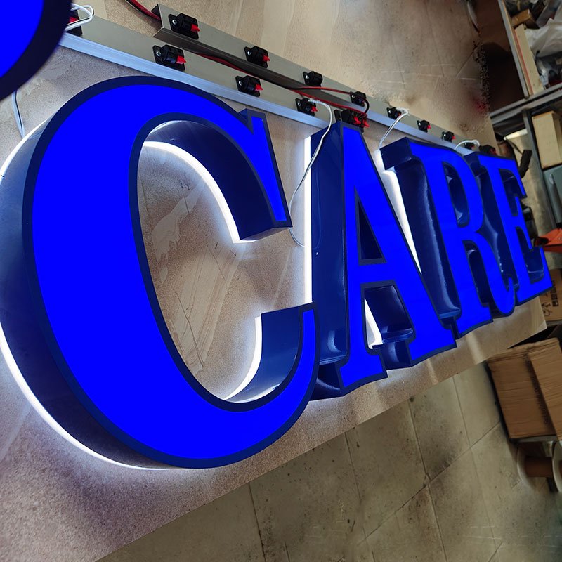 Supermarket Light Up 3D Led Backlit Advertising Rooftop Sign Outdoor Hotel Signage Signboard Hotel Led Sign Board
