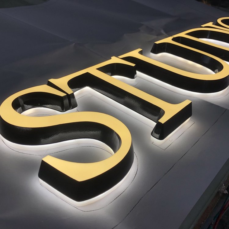 Company 3d logo sign backlit channel letters led sign custom light up letters 3d signboard led signs for business