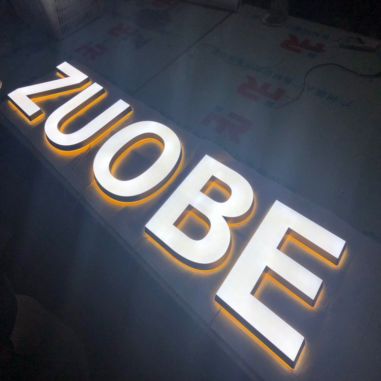 Company 3d logo sign backlit channel letters led sign custom light up letters 3d signboard led signs for business