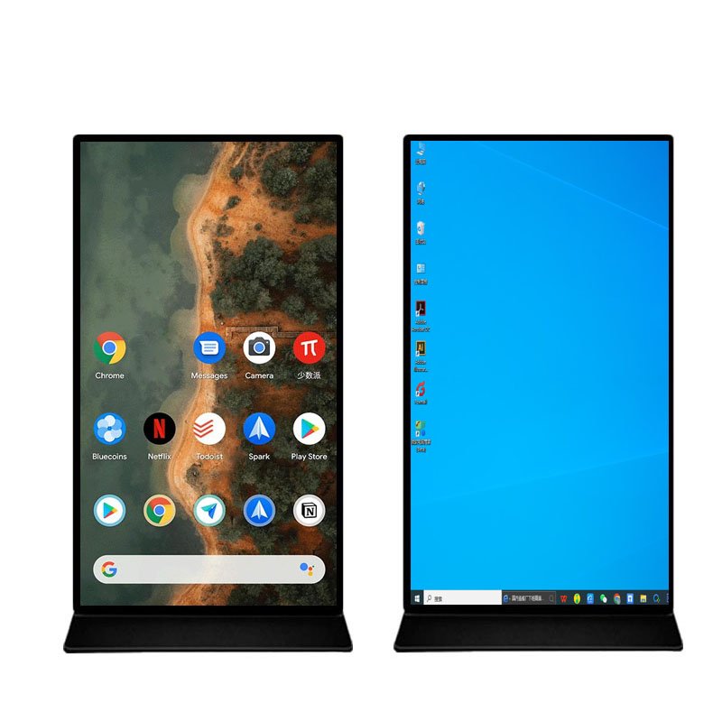 Advertising digital signage kiosk75/85 inch smart tv 4k totem touch screens display interactive board for shop retail store