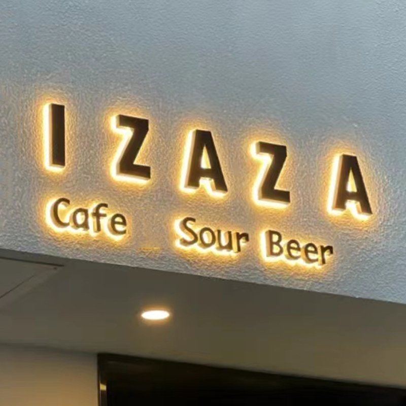 Custom Wall Sign Decorative Small Mirror Stainless Steel Metal Letters Decor For Business Name Interior Sign