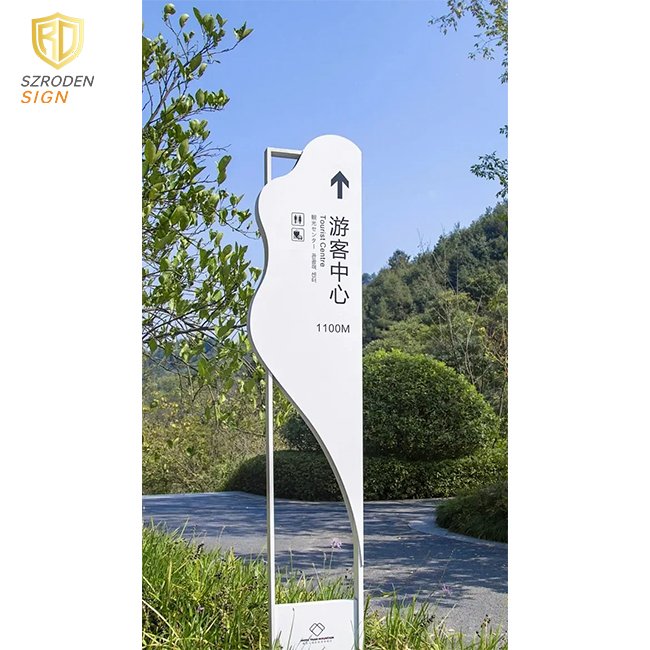 Customized Outdoor Hospital Clinic Totem Stainless Steel Building Wayfinding Directional Pylon Sign Standing Pillar Sign Board