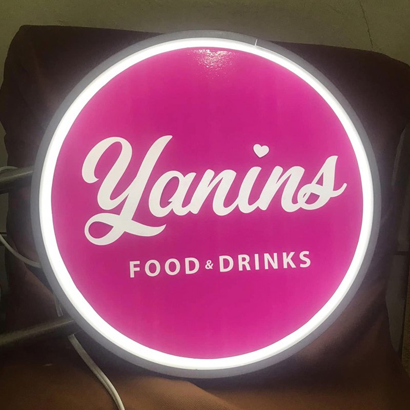 China Verified Factory Custom Newest Store Decoration Low Power Advertising Signs Outdoor Waterproof Colorful Light Box Sign