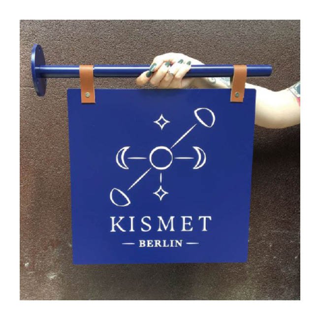 Customized Minimalist Style Store Metal Steel Billboard Double-Sided Hanging at Entrance logo sign board Advertising Outdoor