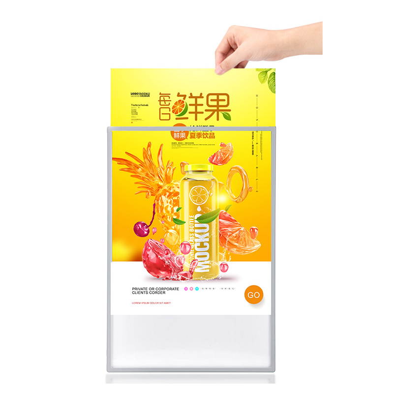 Wall mounted ultra slim LED light box fast food restaurant cafe shop advertising board led menu