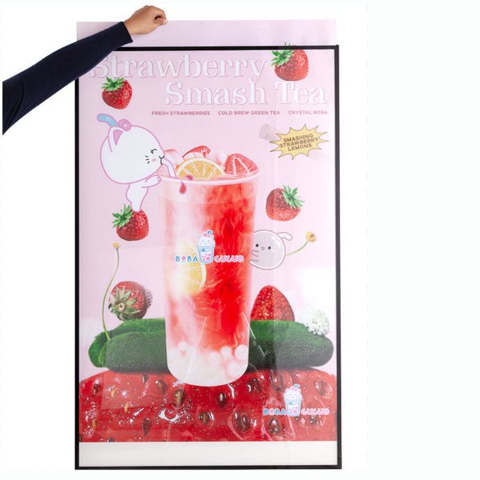 Wall mounted ultra slim LED light box fast food restaurant cafe shop advertising board led menu