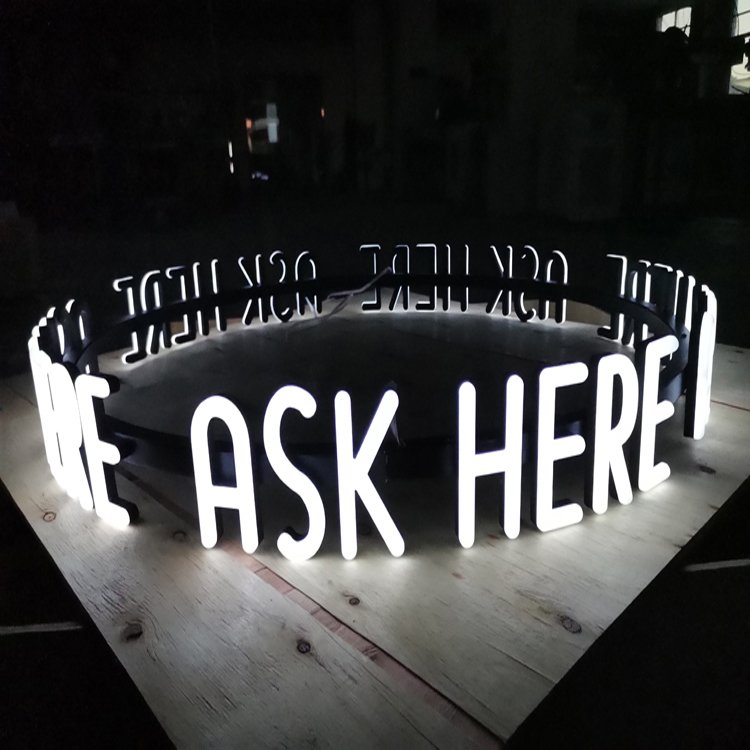 Led Acrylic Backlit letter sign Logo 3D Sign Board UV Printing Screen Wall Mounted Indoor Outdoor custom led sign for business