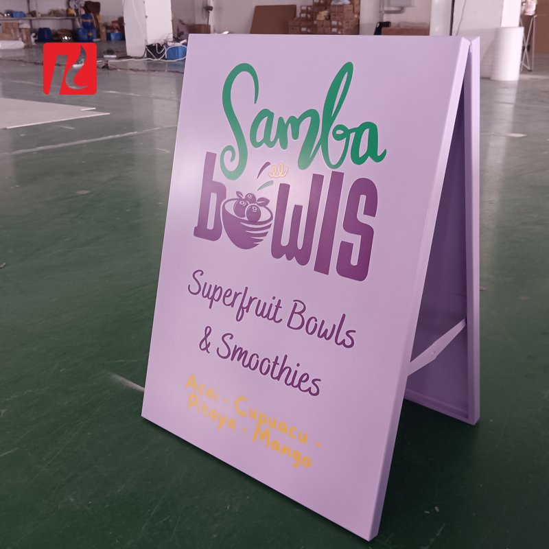 Kexian Custom Outdoor Metal Floor Standing Sign Business Advertising A Board Pavement Sign Stand A Frames Side Walk Signs