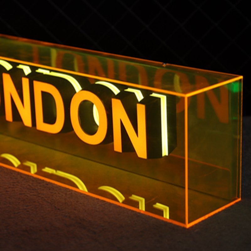 new products 3D Logo competitive price oem led sign board for wall decor led illuminated acrylic mini Light box sign