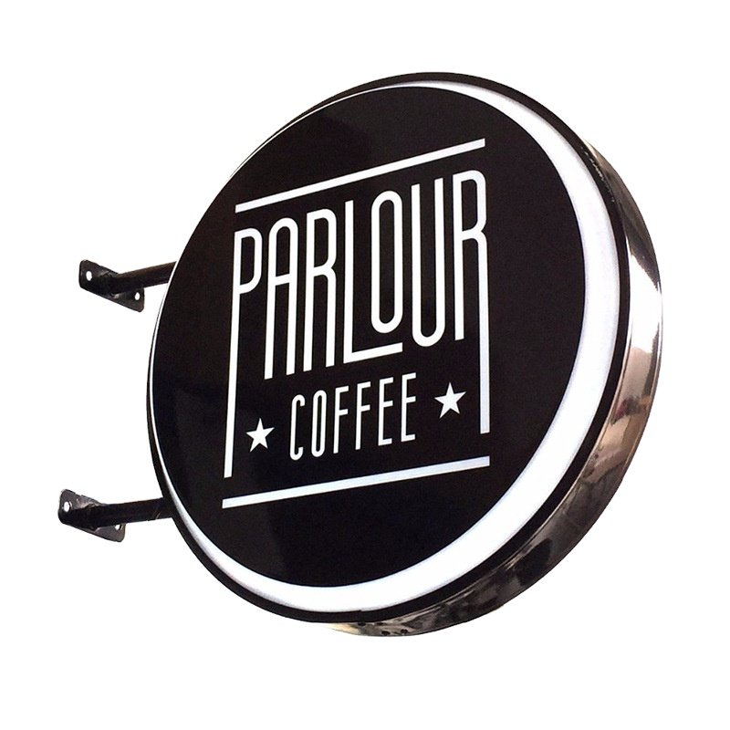 Slim Round Acrylic advertising led bar sign light box double sided light box or Single-side led letter box