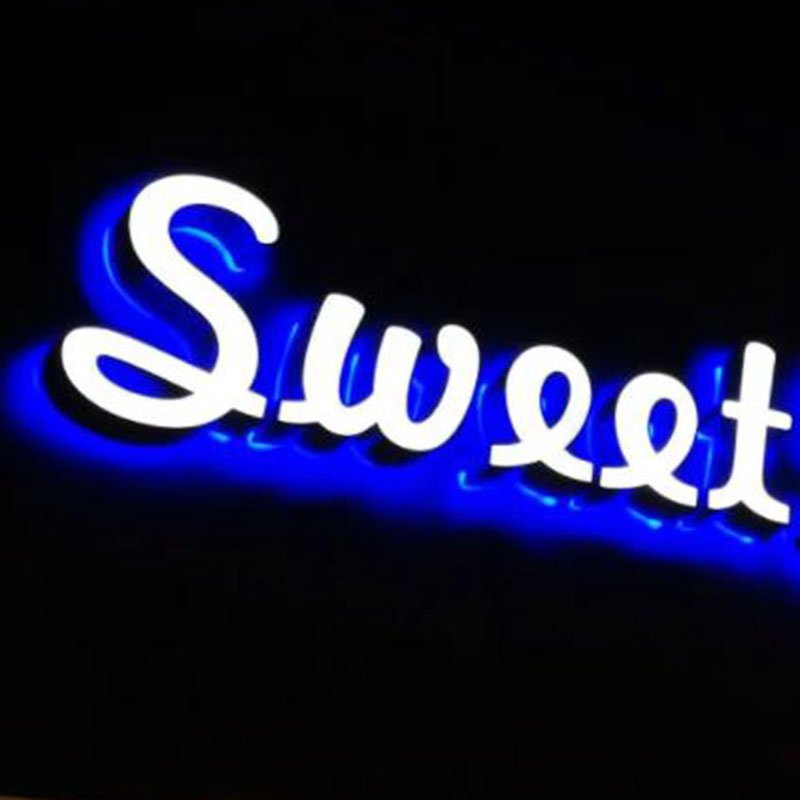 Acrylic Outdoor Advertising Sample Design 3D Illuminated Sign Letter Electronic Led Sign Board For Shop
