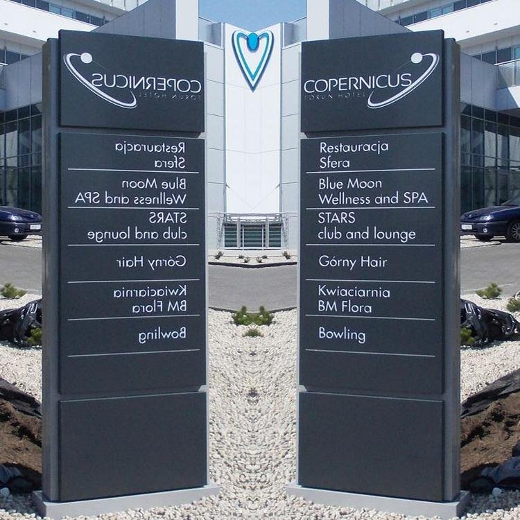 YIYAO road advertising plastic steel acrylic indoor pylon sign board