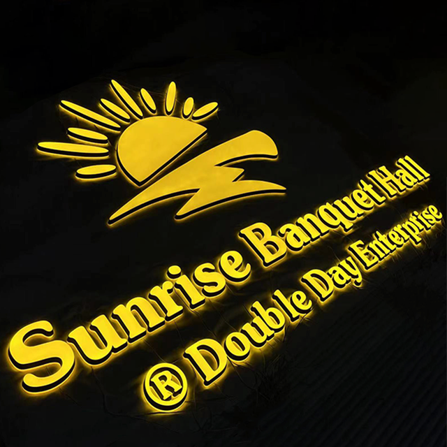 Custom 3d sign backlit letters acrylic channel letter sign led signboard wall mounted led sign light 3d logo signage