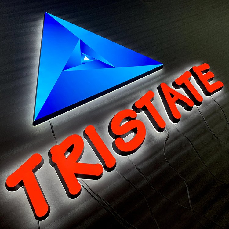Custom 3d sign backlit letters acrylic channel letter sign led signboard wall mounted led sign light 3d logo signage