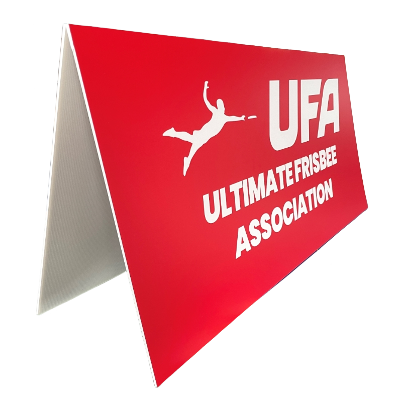 Outdoor High Quality Printed Advertising Board 5mm Event Signage Toblerone Corflute Bollard Event Sings Advertising Boards