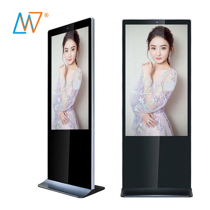 Interactive 55Inch Floor Stand Digital Signage Display Lcd Kiosk Touch Screen Camera For Restaurant