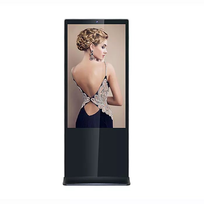 Interactive 55Inch Floor Stand Digital Signage Display Lcd Kiosk Touch Screen Camera For Restaurant