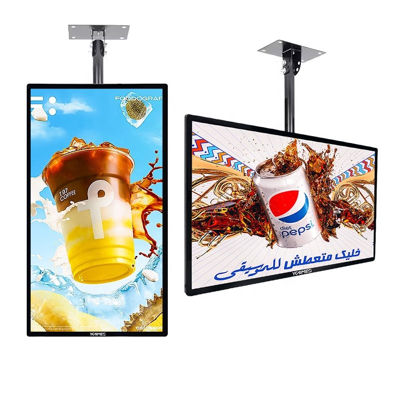 43 inch Menu Boards LCD Advertising Totem Android Wall Mounted Digital Advertising Screen for Supermarket