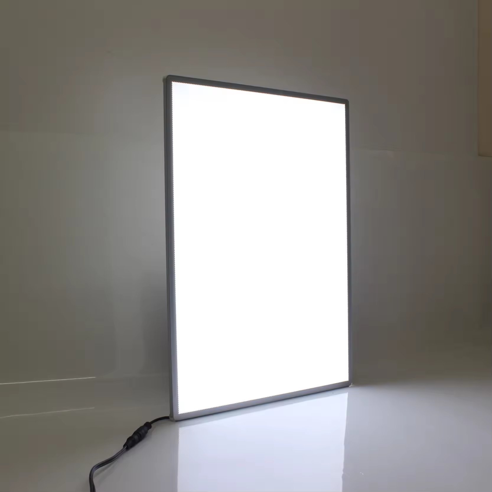 LED Frame Sign Double-Sided Folding Sandwich Board Slide-in Sidewalk Signboard for Outdoor Street Advertising Poster