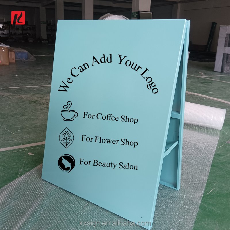 Kexian Custom Foldable A-shaped Double-sided A Frame Pavement Sidewalk Signs Stand Up Outdoor Advertising Boards