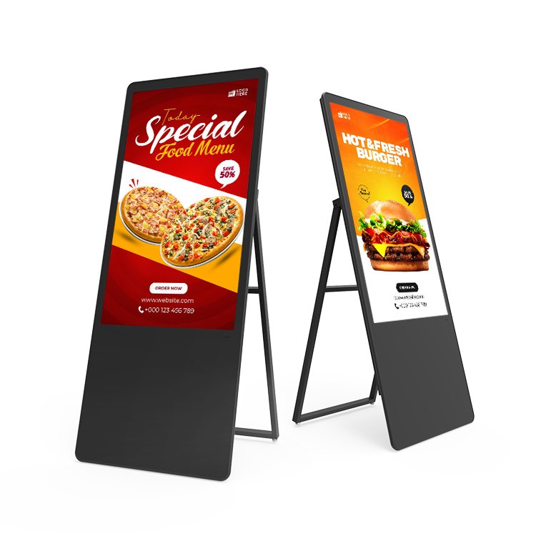 43 inch portable digital poster lcd smart indoor advertising player screen display board digital signage with wifi