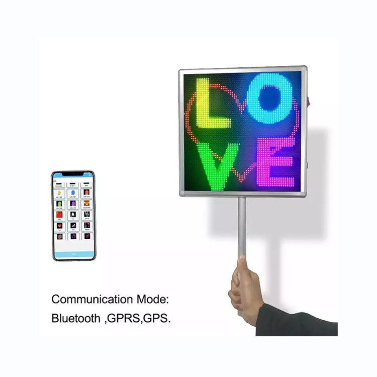 APP Programmable LED Sign USB Rechargeable Advertising LED Display Ticker Portable Hand held LED Poster Board