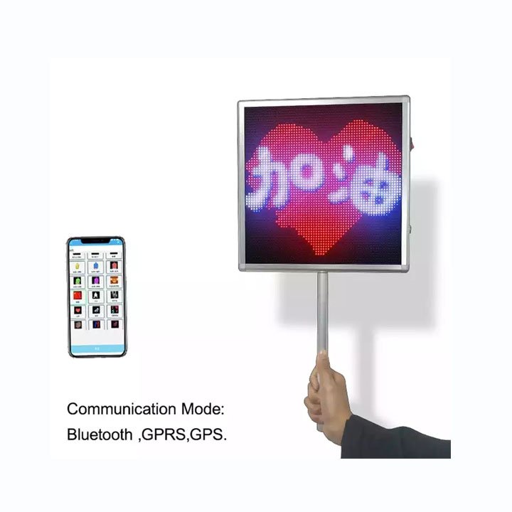 APP Programmable LED Sign USB Rechargeable Advertising LED Display Ticker Portable Hand held LED Poster Board