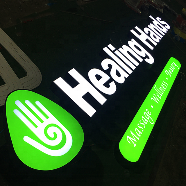 Outdoor Stainless Steel 3d logo Sign Board 3d channel Lighted Logo Signboard Led Frontlit Letter custom led sign for business