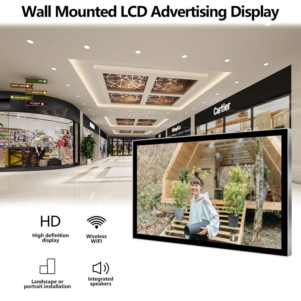 LCD Monitor USB Media Player 18.5 Inch For Advertising Player LCD TV Player WIFI Digital Signage Touch Screen Kiosk