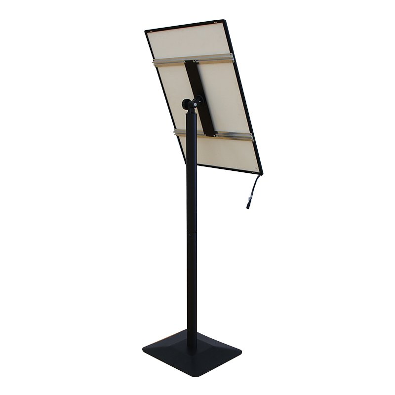 Popular model steel LED display restaurant menu light box A2 metal hole menu board