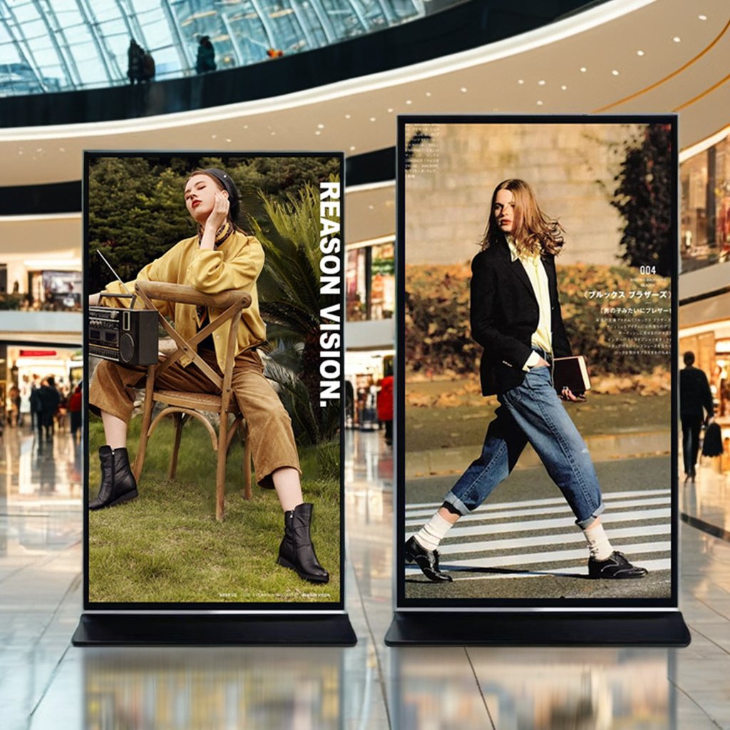 Teasung floor Stand display 75inchLcd Advertising Totem Cms Software kiosk touch screen digital signage internet advertising