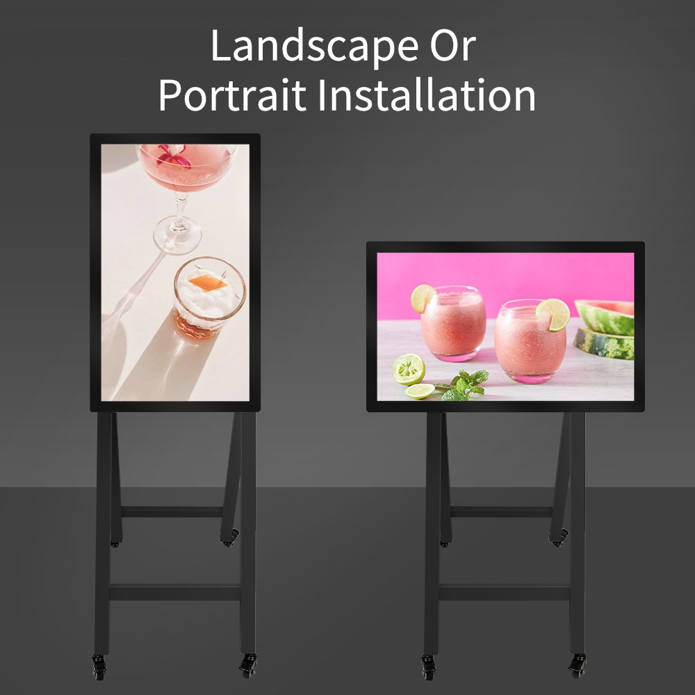 Tilt foldable up Stand 32" inch LED LCD Poster capacitive touchscreen advertising display touch menu board touchscreen kiosk