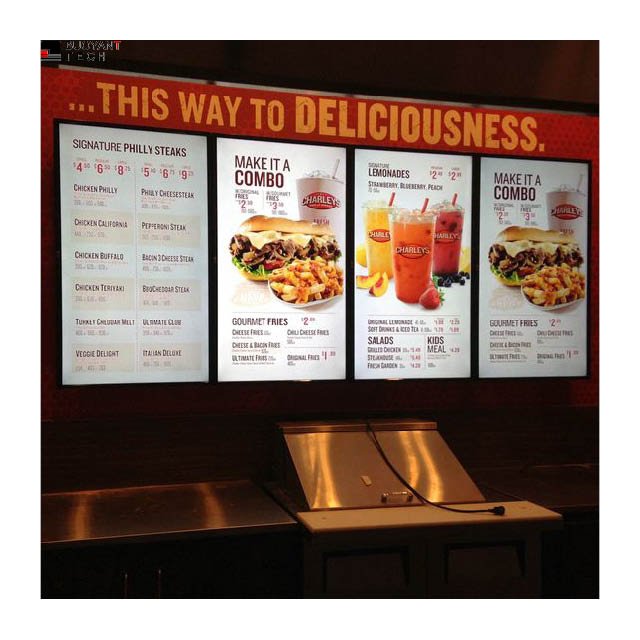 Hot Product Restaurant menu board display led lightbox led aluminum Frame advertising light box