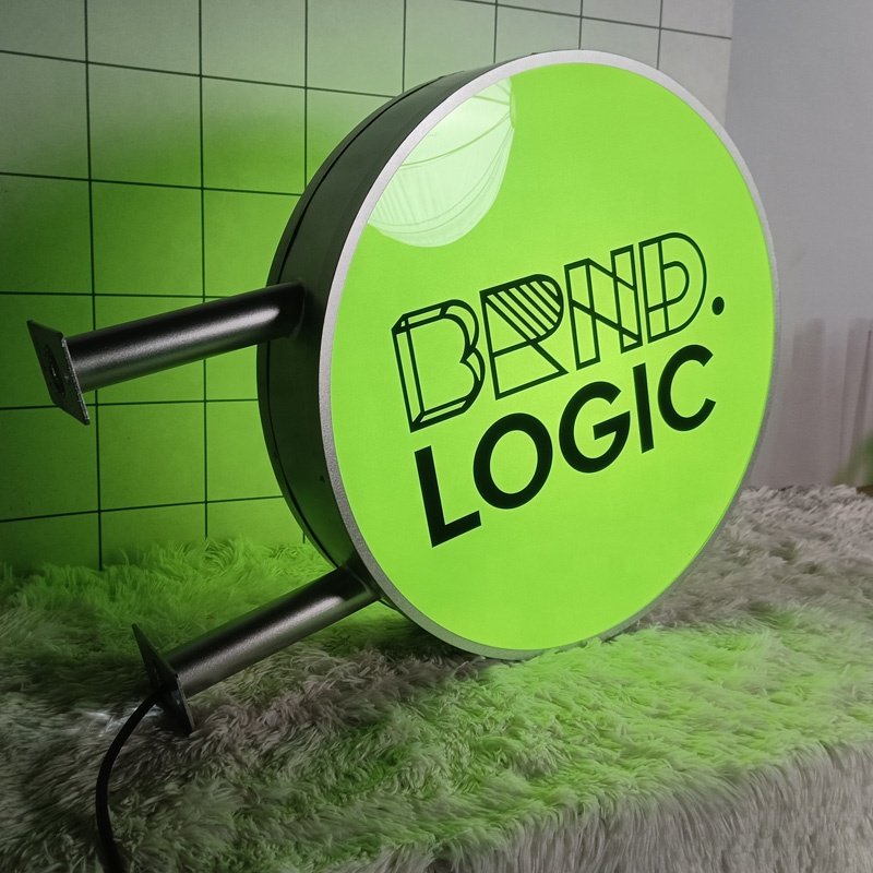 Factory Wholesale Custom Round Outdoor Acrylic Light Box Sign Double Sided Advertising LED Light Boxes