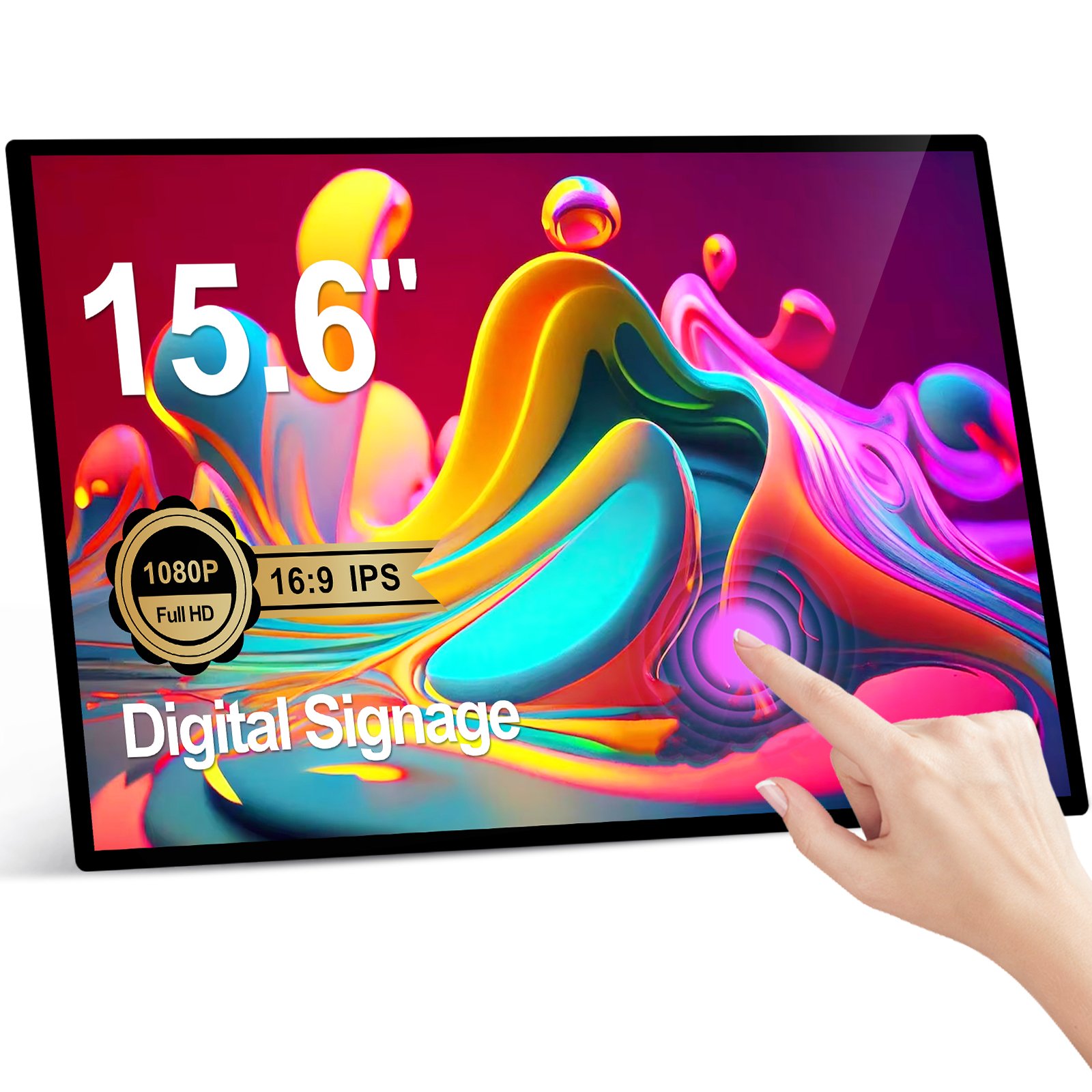Wall-mounted all in one 15.6 inch tablet pc 15 inch capacitive touch screen LCD digital signage for playing advertising