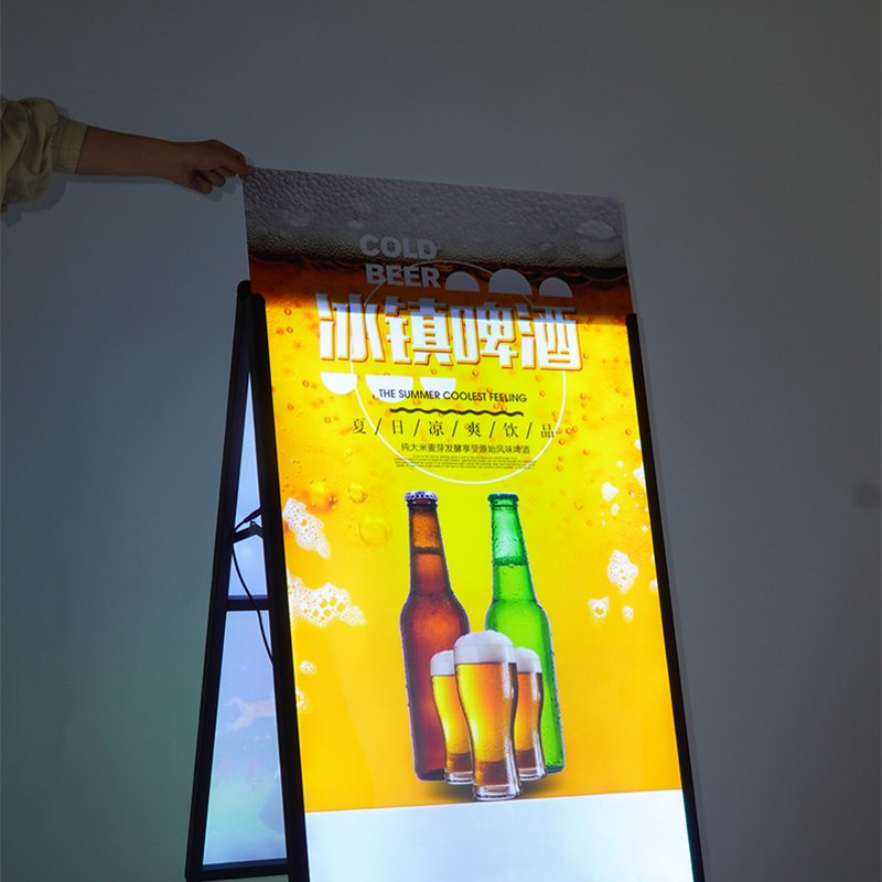 waterproof medal a-frames for double sided open house business sign led display 24" x 36" i/s top load for night market bar