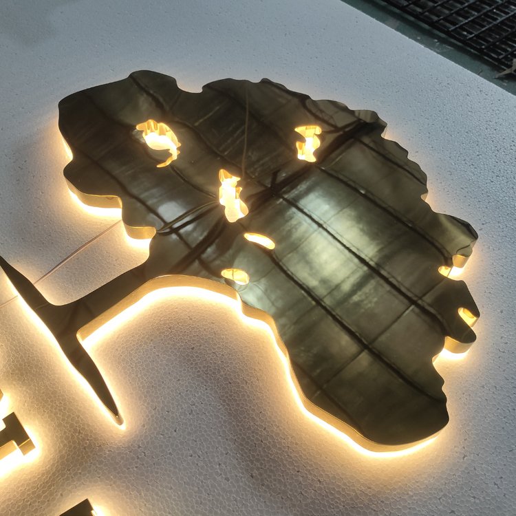 Custom acrylic light up Led Letter Sign Stainless Steel Backlit Logo Signboard Led Letter Light Signage 3d led sign for business