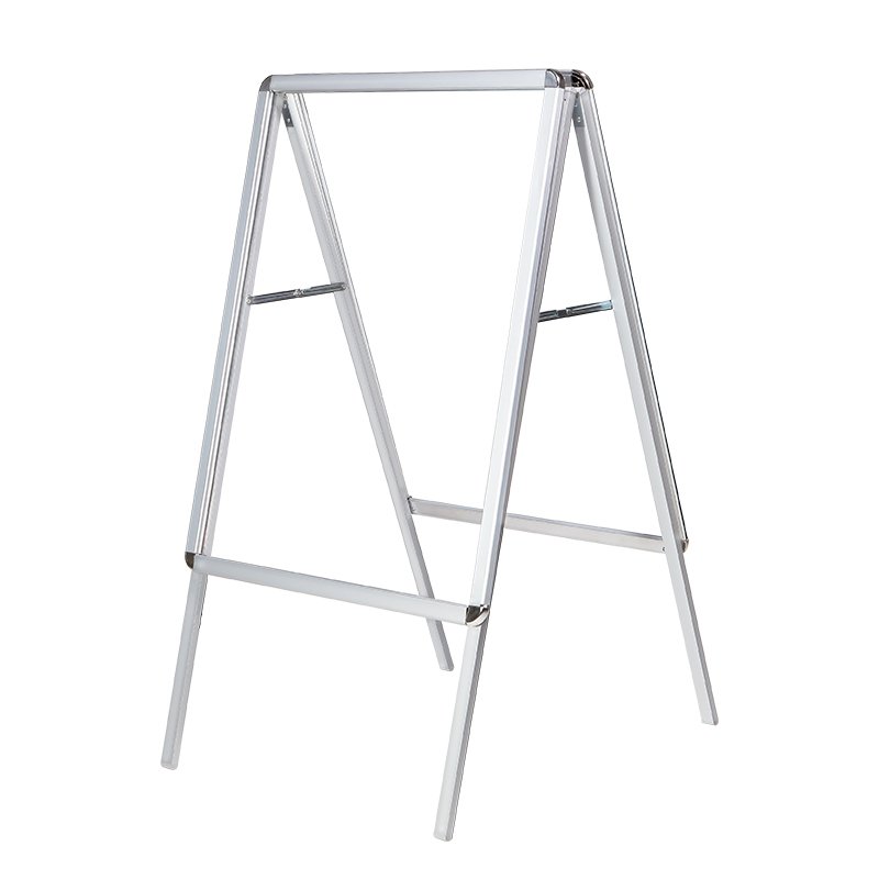 Coated Metal Collapsible Sidewalks Signs Stand Double-Sided Display Poster Boards Sandwich Board for Indoor Outdoor