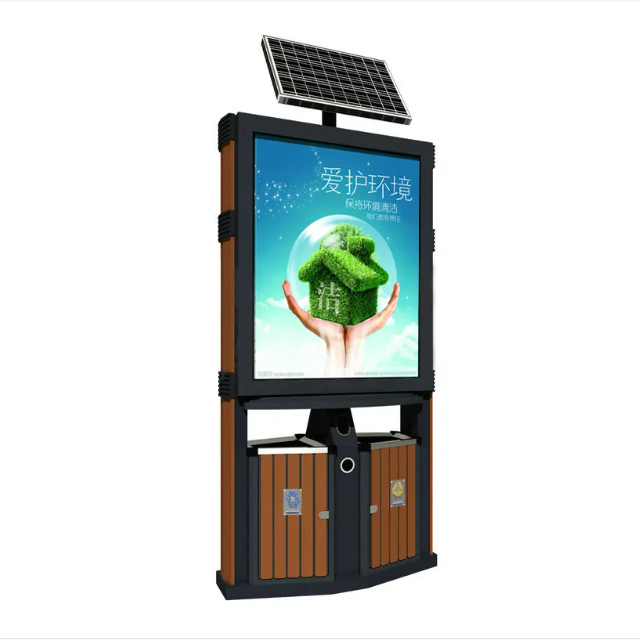 Double Side Standing Advertisement Board for Street Road Solar Power System illuminated sign LED Light Box