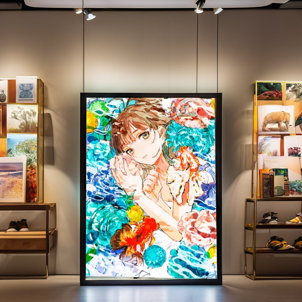 Custom Wall Art Decor 3mm Acrylic Anime poster frame RGB backlit picture light boxes Art Prints for Bedroom