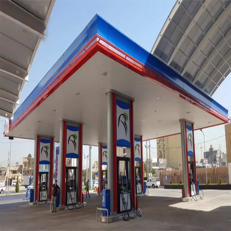 Petrol Station Equipment Advertising Outdoor Custom Gas Station Led Luminous Advertising Pylon Sign Gasoline Station Canopy