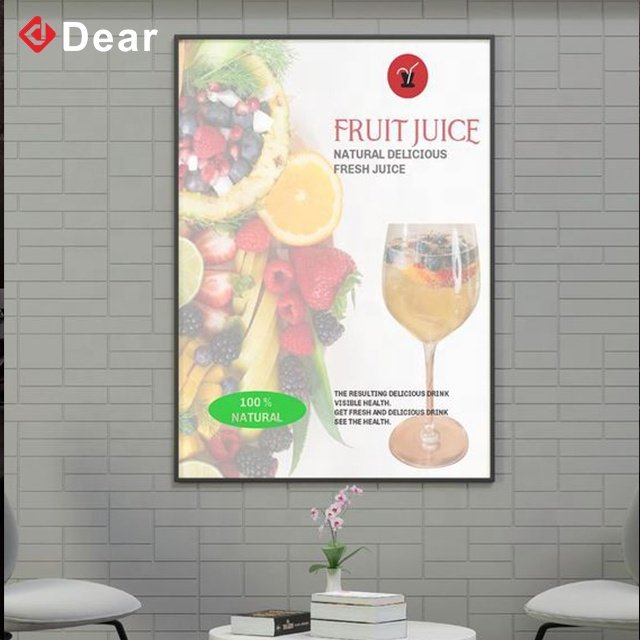 Custom Backlight Poster Frame Wall Sign Board Led Light Advertisement Sign Menu Ultra Thin Light Box