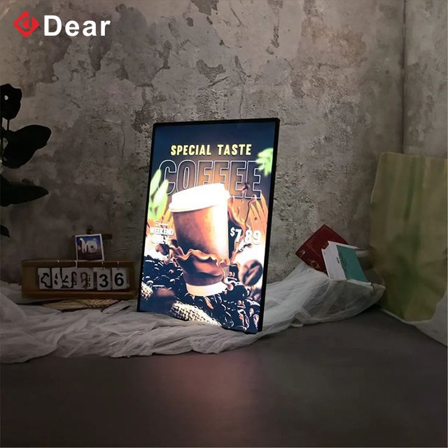 Custom Backlight Poster Frame Wall Sign Board Led Light Advertisement Sign Menu Ultra Thin Light Box