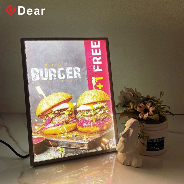 Custom Backlight Poster Frame Wall Sign Board Led Light Advertisement Sign Menu Ultra Thin Light Box